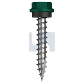 Hobsons - #10-12 x 30 Cottage Green (Permanent) -Cl4 As3566 Type 17 Hex Head + Washer | Fs596-Cg (Pack Of 1000)